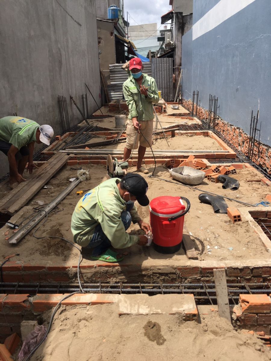 Công tác chuẩn bị mặt bằng và thi công móng cọc tại Bình Tân - Xây Dựng Kim Anh