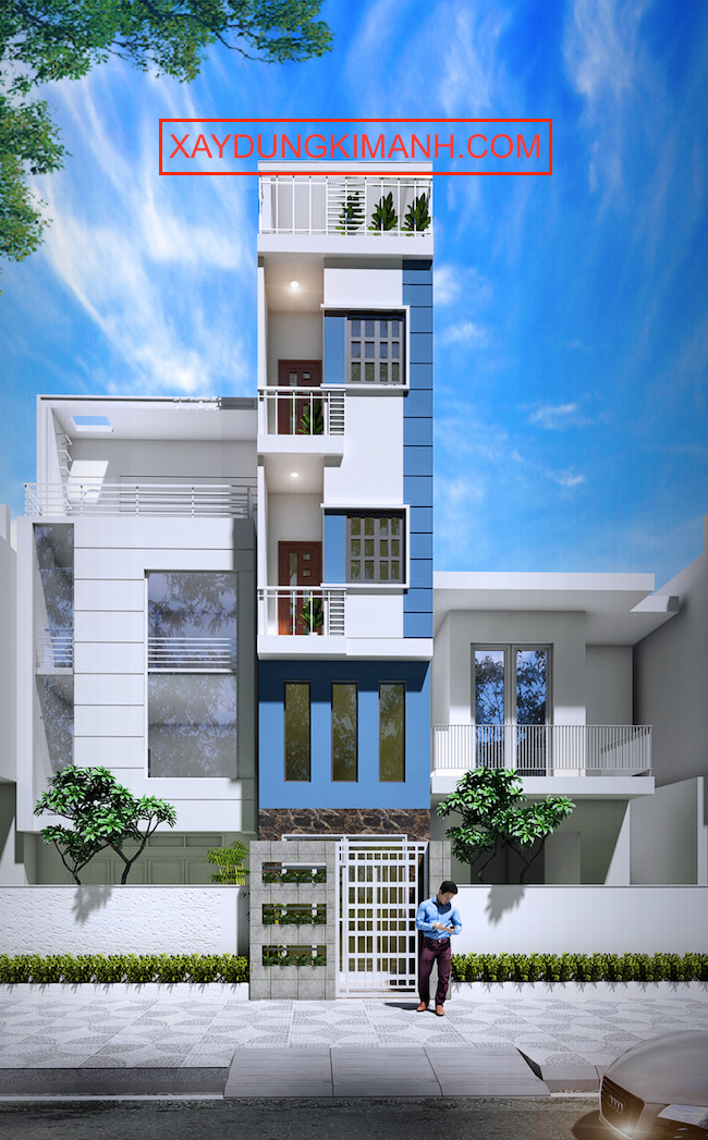 Xây nhà phố 3,5 tầng, 340 Đoàn Văn Bơ, Quận 4, HCM